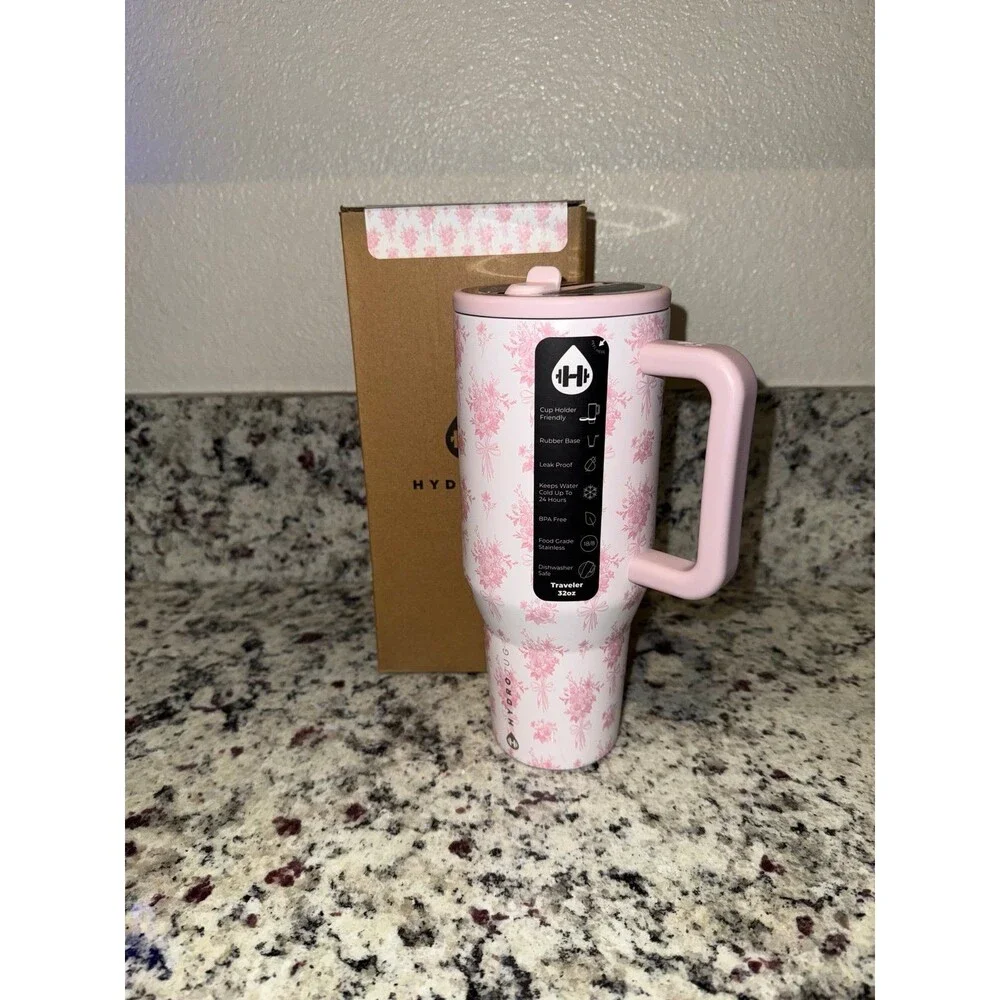 HydroJug 32oz Traveler Water Bottle, BOUQUET FLOWERS